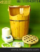 探索健康养生新选择 带盖带轮蒸泡两用香柏木托玛琳熏蒸桶